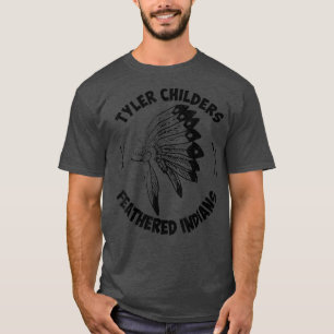 Black White Feathered Indians Love Mountains Beaut T-Shirt