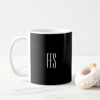 Black White FFS Quote Mug