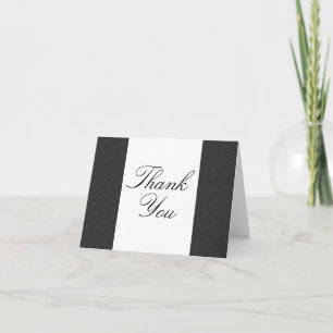 Black & White Filigree Thank You Card