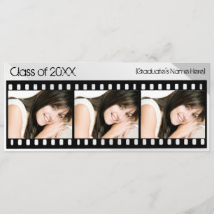 Black White Filmstrip Graduation Announcement