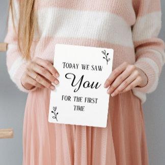 Black & White First Ultrasound & Heartbeat Sign