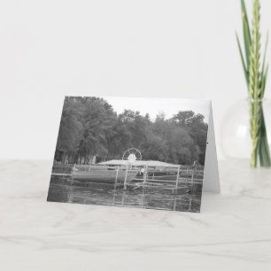 "Black & White Fishing Boats" Get Well Card