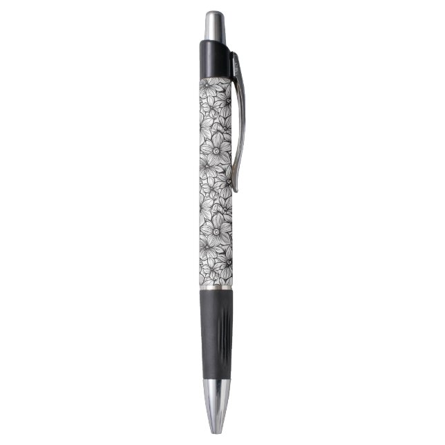 Black White Floral (Bottom (Vertical))