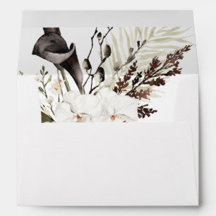 Black & White Floral Envelope