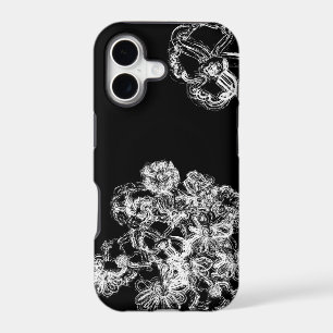 black white flowers penciled country iphone 5 case