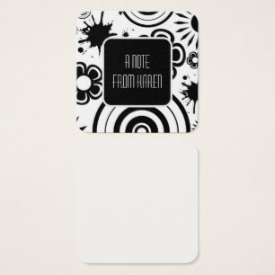 Black & White Flowers, Splashes & Rings Notes