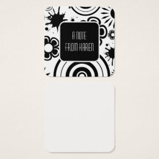 Black & White Flowers, Splashes & Rings Notes