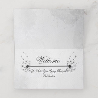 Black&White Folded Place Card