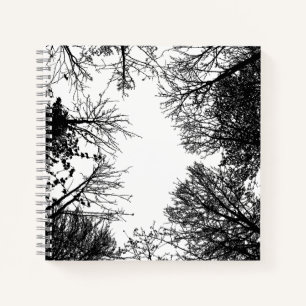 Black & White Forest Canopy Notebook