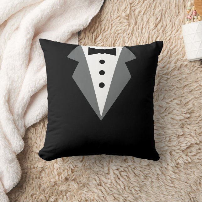 Black White Formal Tuxedo  Cushion (Blanket)