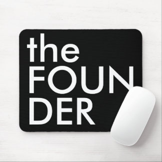 Black White FOUNDER Bold Executive Typography Mouse Pad