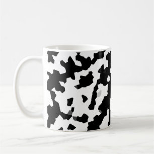 Black White Fractal Irregular Abstract Pattern Coffee Mug