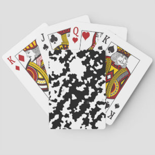 Black White Fractal Irregular Abstract Pattern Playing Cards