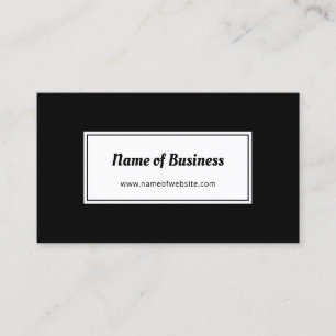 Black White Framed Minimalist Business Card