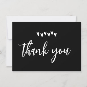 Black & White Funeral Thank You Card