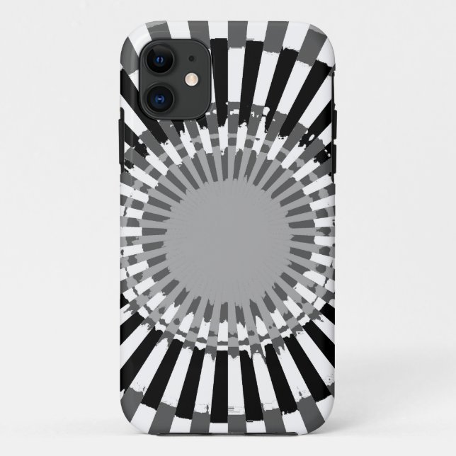 Black White Funky Stripes Seamless Graphic Case-Mate iPhone Case (Back)