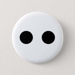 Black White Funny Cute Face Eyes Stylish Trendy  6 Cm Round Badge