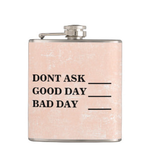 Black & White Funny Drinking Measures Flask