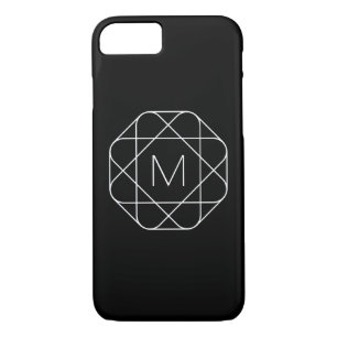 Black & White Geometric Monogram iPhone 8/7 Case