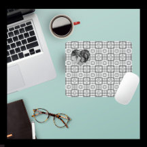 Black White Geometric Pattern and Heartshape Photo