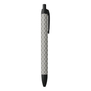 Black & White Geometric Pattern Ink Pen
