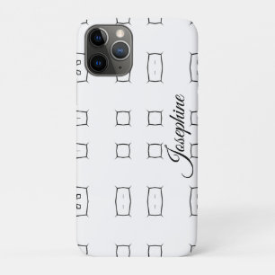 Black White Geometric Pattern Minimal Abstract iPhone 11 Pro Case