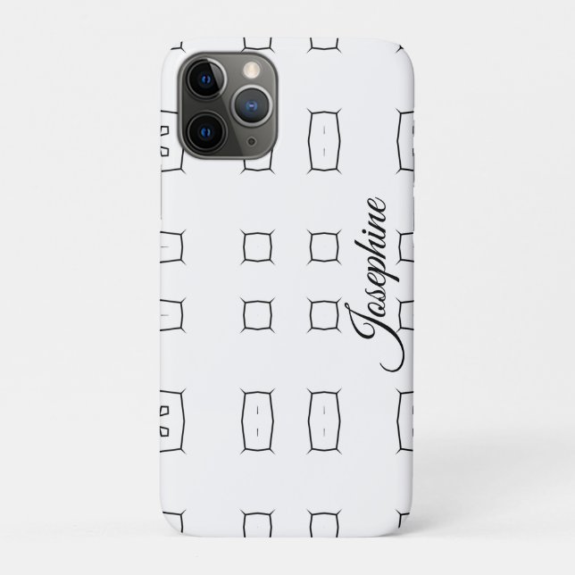Black White Geometric Pattern | Minimal Abstract Case-Mate iPhone Case (Back)