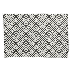Black & White Geometric Pattern Pillowcase