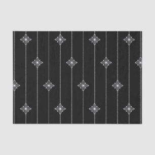 Black White Geometric Pattern Tissue Paper