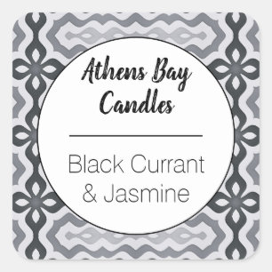 Black & White Geometric Product Label