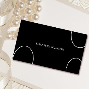 black & white geometric  unique business card