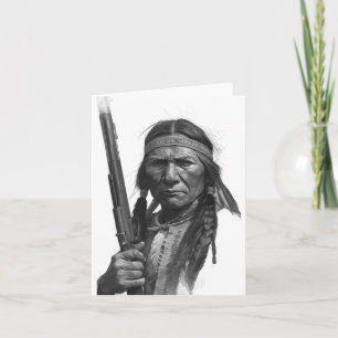 Black & White Geronimo Card