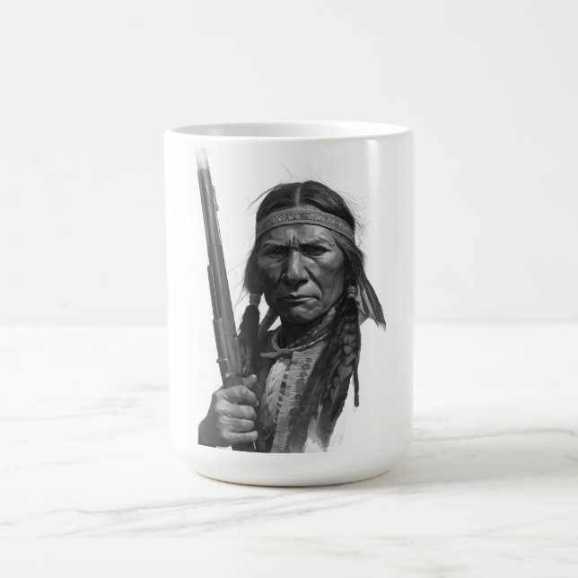 Black & White Geronimo Coffee Mug (Center)
