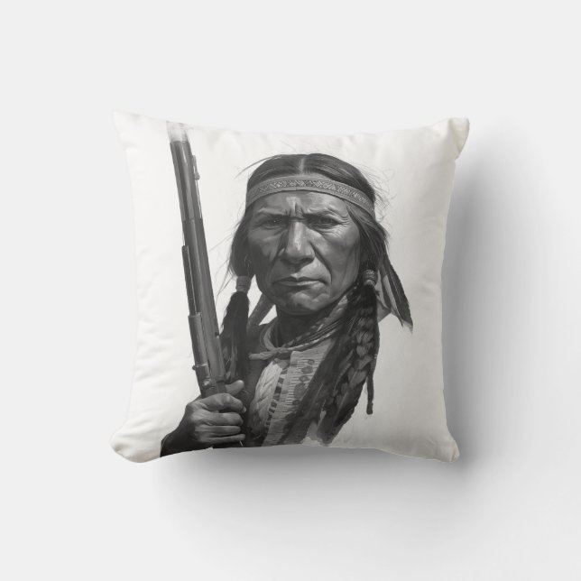 Black & White Geronimo Cushion (Front)