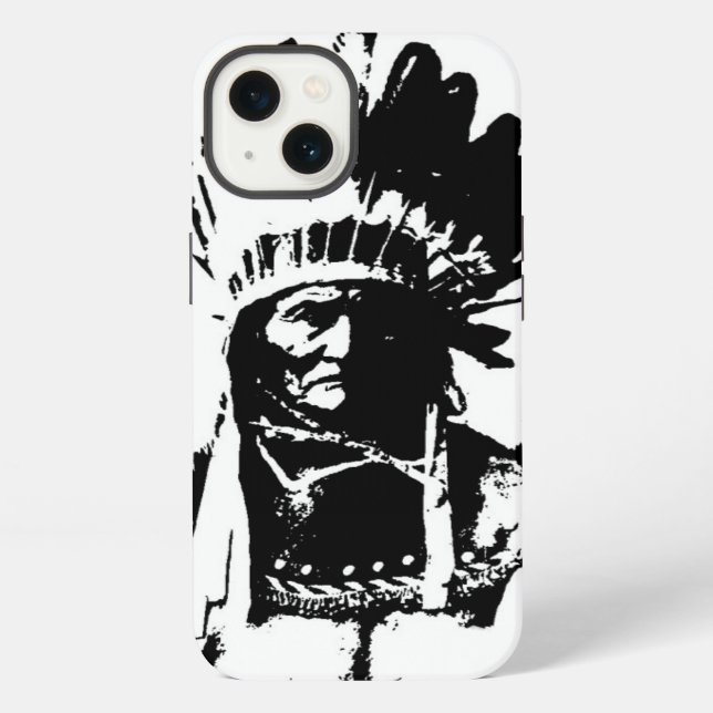 Black & White Geronimo iPhone Case (Back)