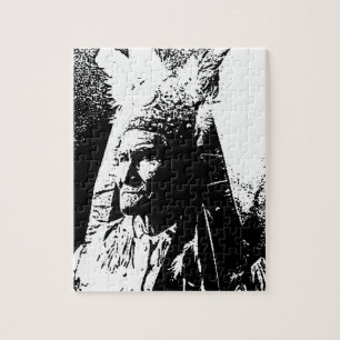 Black & White Geronimo Jigsaw Puzzle