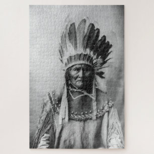 Black & White Geronimo Jigsaw Puzzle