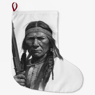 Black & White Geronimo Large Christmas Stocking