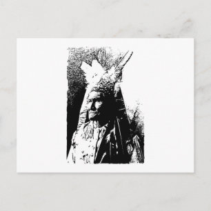 Black & White Geronimo Postcard