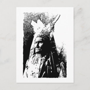 Black & White Geronimo Postcard