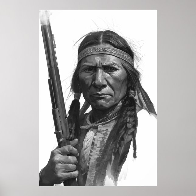 Black & White Geronimo Poster (Front)