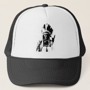Black & White Geronimo Trucker Hat