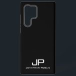 Black & White Gifts Elegant Modern Monogram Best Samsung Galaxy Case<br><div class="desc">Elegant Modern Minimalist Design Monogram Template Black And White Trendy Best Gifts Phone Cases & Accessories / Samsung Cases / Galaxy S22 Ultra Case.</div>