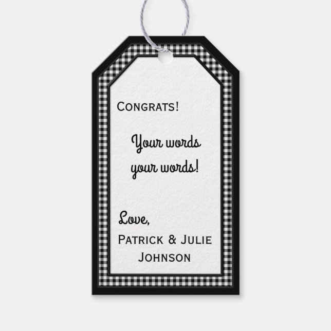 Black-White Gingham-HANG/GIFT TAG TEMPLATE 1 (Front)