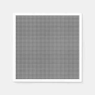Black-White Gingham-PAPER PARTY PLATES Napkin