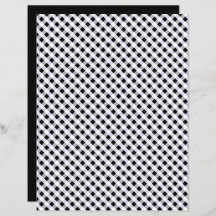 Black White Gingham Scrapbook Paper
