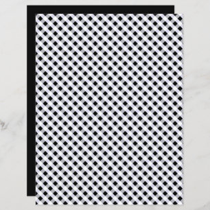 Black White Gingham Scrapbook Paper