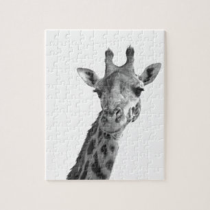 Black & White Giraffe Jigsaw Puzzle