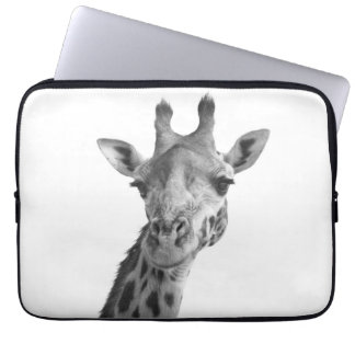 Black & White Giraffe Laptop Sleeve