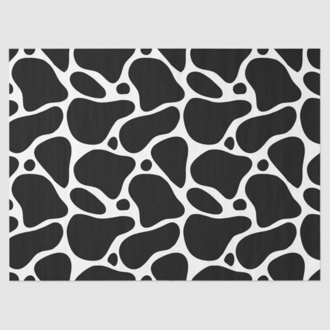 Black & White Giraffe Pattern Tissue Paper (Front)